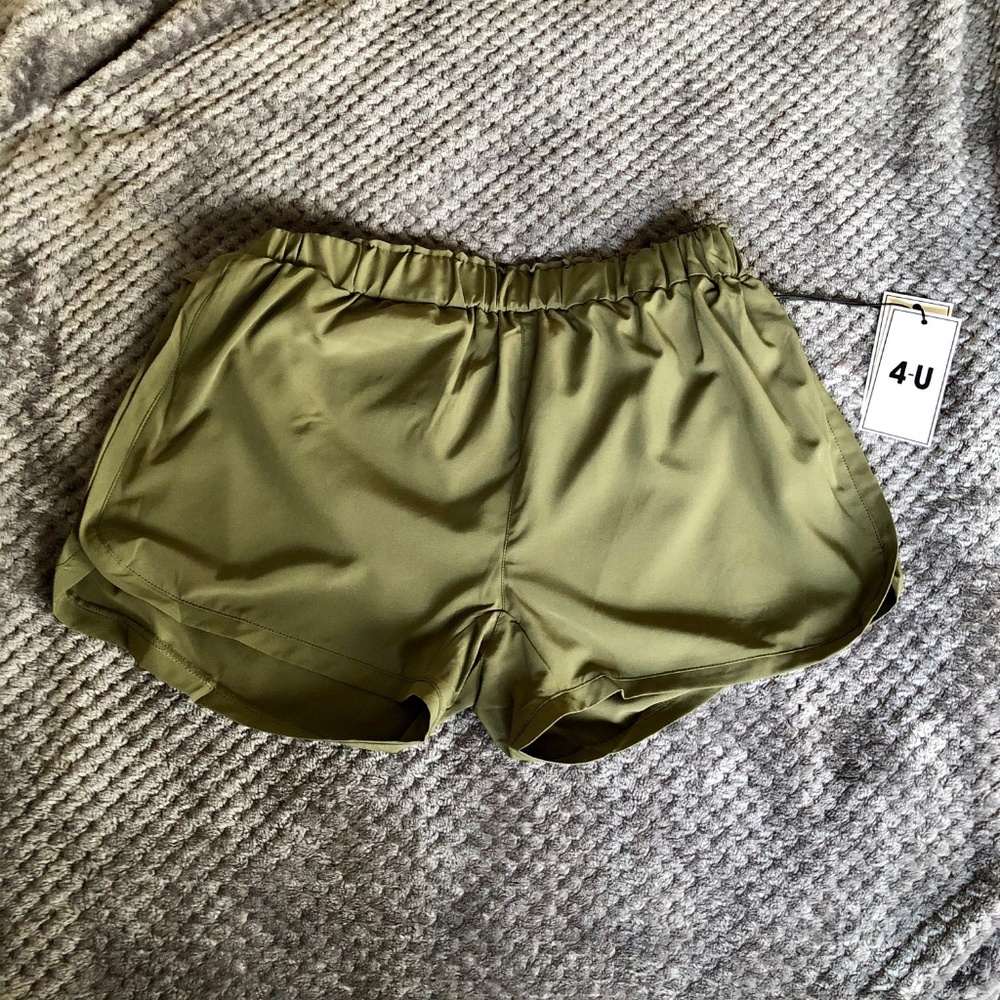 4-U Olive Green Performance Shorts
